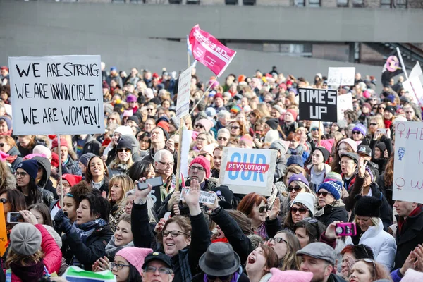 Toronto Ontario Kanada Januar 2018 Frauen März Auf Unsere Zukunft — Stockfoto