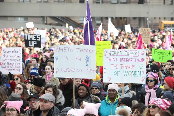 Toronto Ontario Canadá Enero 2018 Mujeres Marchan Definiendo Nuestro Futuro — Foto de Stock