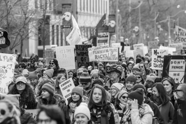 Toronto Ontario Canada January 2018 Women March Defining Our Future — стокове фото