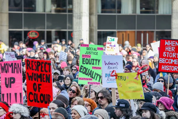 Toronto Ontario Kanada Června 2018 Ženský Březen Definování Náš Budoucnosti — Stock fotografie