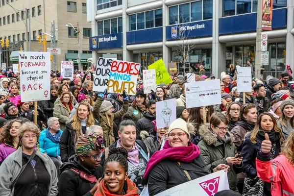 Toronto Ontario Canadá Enero 2018 Mujeres Marchan Definiendo Nuestro Futuro — Foto de Stock