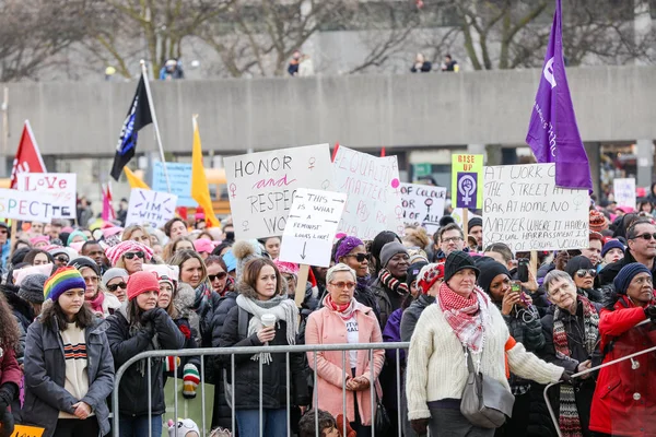 Toronto Ontario Canadá Enero 2018 Mujeres Marchan Definiendo Nuestro Futuro —  Fotos de Stock