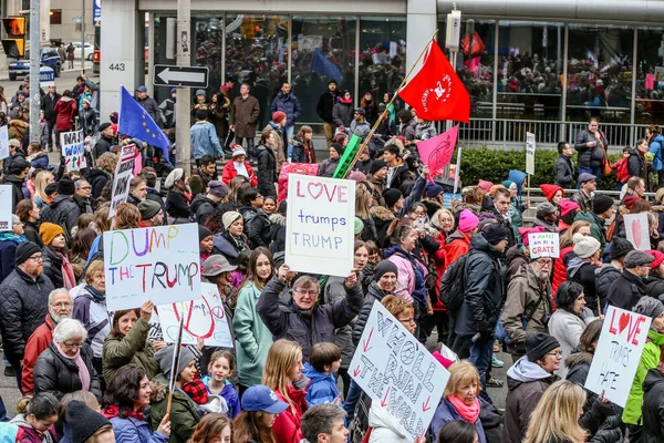 Toronto Ontario Canadá Enero 2018 Mujeres Marchan Definiendo Nuestro Futuro —  Fotos de Stock