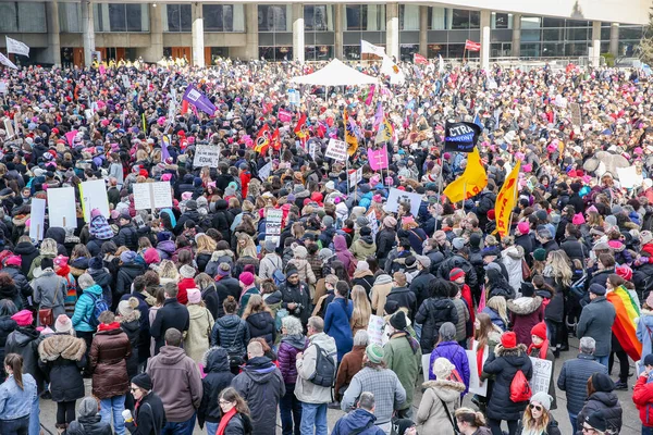 Toronto Ontario Canada Janeiro 2018 Mulheres Março Definição Nosso Futuro — Fotografia de Stock