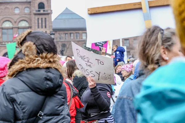 Toronto Ontario Canadá Enero 2018 Mujeres Marchan Definiendo Nuestro Futuro — Foto de Stock