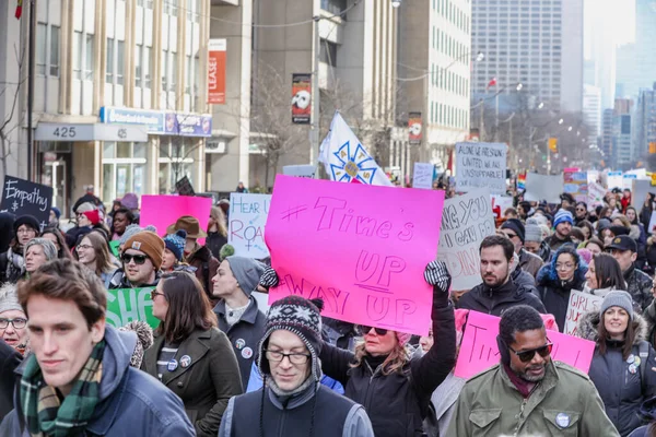 Toronto Ontario Canadá Enero 2018 Mujeres Marchan Definiendo Nuestro Futuro — Foto de Stock