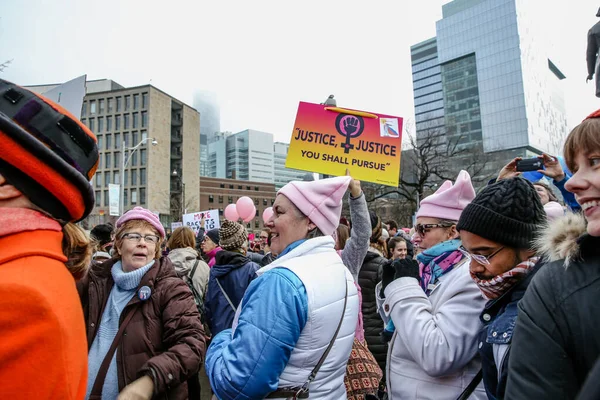 Toronto Ontario Canada Ιανουαριου 2018 Women March Defining Our Future — Φωτογραφία Αρχείου