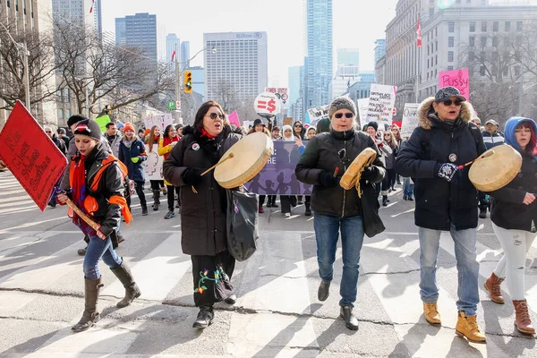 2018 Toronto Ontario Canada 2018 Woman March Defining Our Future — 스톡 사진