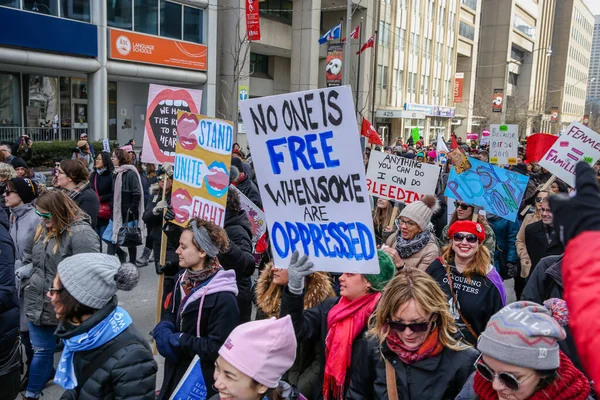 2018 Toronto Ontario Canada 2018 Woman March Defining Our Future — 스톡 사진