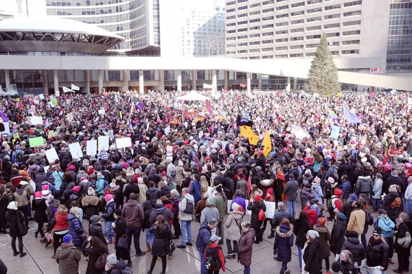 Toronto Ontario Canada Janeiro 2018 Mulheres Março Definição Nosso Futuro — Fotografia de Stock