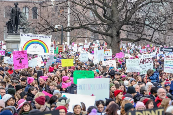 Toronto Ontario Canada Janeiro 2018 Mulheres Março Definição Nosso Futuro — Fotografia de Stock