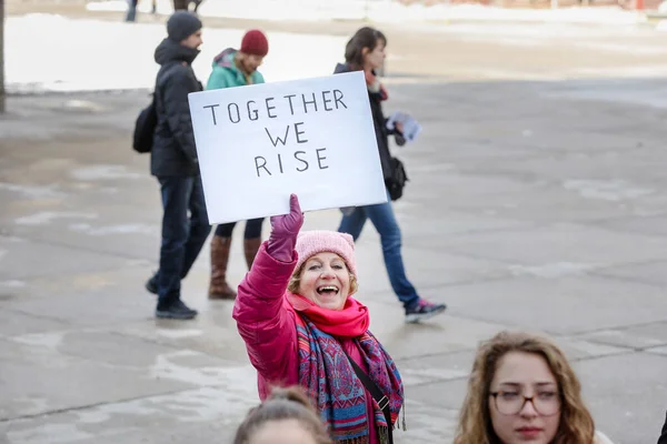 Toronto Ontario Canada Janeiro 2018 Mulheres Março Definição Nosso Futuro — Fotografia de Stock