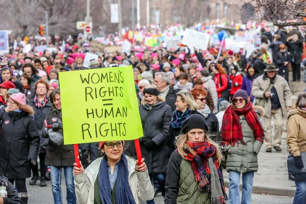 Toronto Ontario Canadá Enero 2018 Mujeres Marchan Definiendo Nuestro Futuro — Foto de Stock