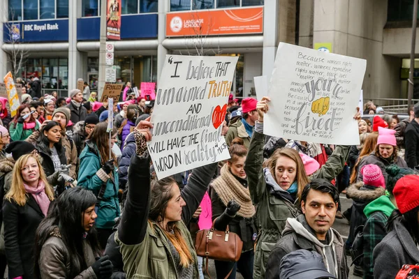 Toronto Ontario Canada January 2018 Women March Defining Our Future — стокове фото