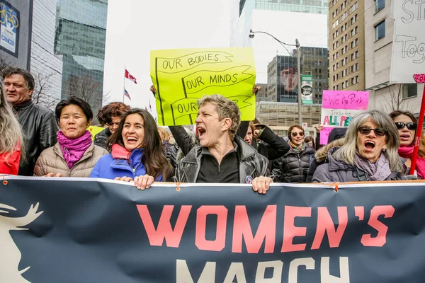 Toronto Ontario Canadá Enero 2018 Mujeres Marchan Definiendo Nuestro Futuro — Foto de Stock