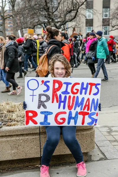 Toronto Ontario Canadá Enero 2018 Mujeres Marchan Definiendo Nuestro Futuro —  Fotos de Stock