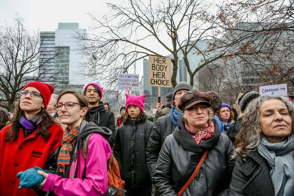 Toronto Ontario Canada January 2018 Women March Defining Our Future — стокове фото
