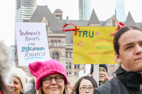 Toronto Ontario Canada January 2018 Women March Defining Our Future — стокове фото