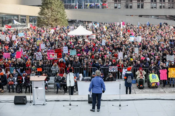 2018 Toronto Ontario Canada 2018 Woman March Defining Our Future — 스톡 사진