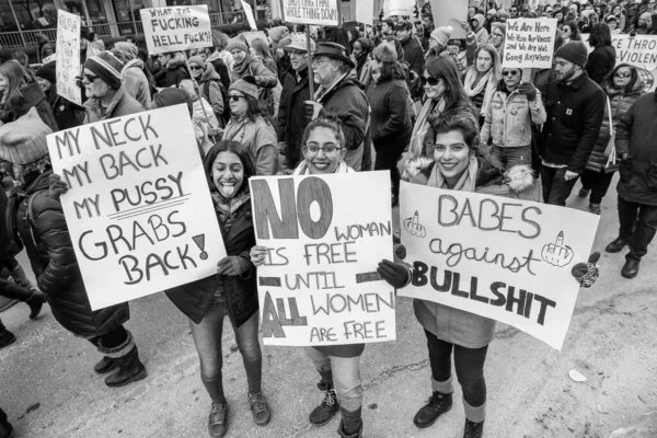 Toronto Ontario Canadá Enero 2018 Mujeres Marchan Definiendo Nuestro Futuro —  Fotos de Stock