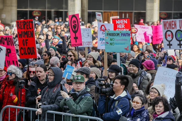 Toronto Ontario Canadá Enero 2018 Mujeres Marchan Definiendo Nuestro Futuro —  Fotos de Stock