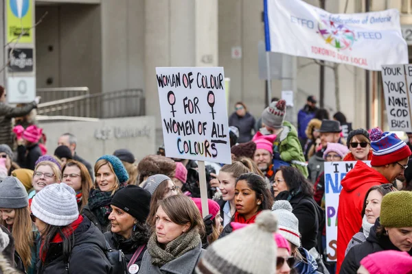 Toronto Ontario Canada Ιανουαριου 2018 Women March Defining Our Future — Φωτογραφία Αρχείου