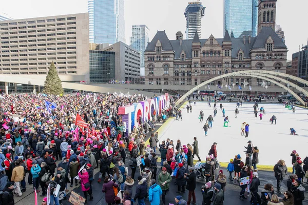 Toronto Ontario Canadá Enero 2018 Mujeres Marchan Definiendo Nuestro Futuro —  Fotos de Stock