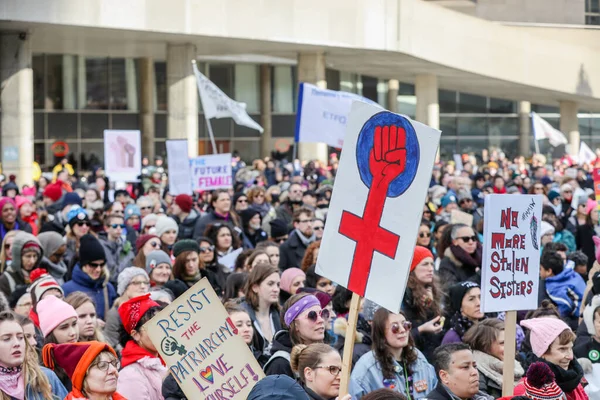 Toronto Ontario Canada Ιανουαριου 2018 Women March Defining Our Future — Φωτογραφία Αρχείου