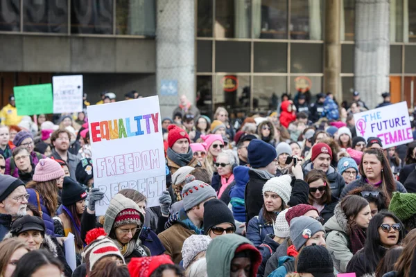 Toronto Ontario Canada Ιανουαριου 2018 Women March Defining Our Future — Φωτογραφία Αρχείου