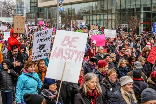 Toronto Ontario Canada January 2018 Women March Defining Our Future — стокове фото