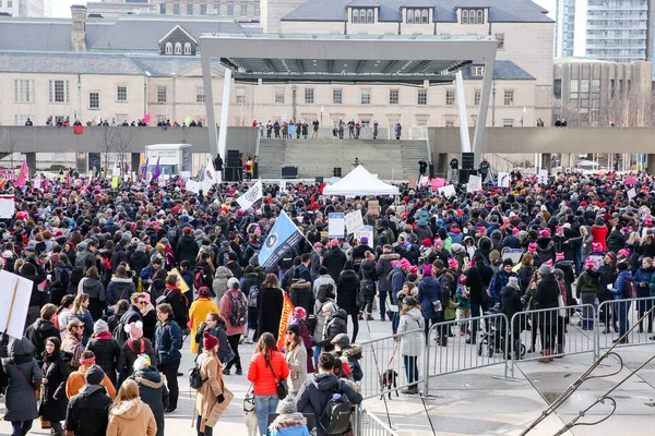 Toronto Ontario カナダ 2018年1月20日 女性の行進 私たちの未来を定義する — ストック写真