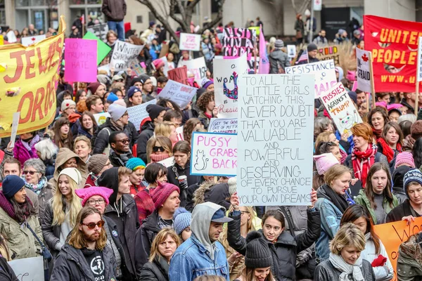 Toronto Ontario Canada January 2018 Women March Defining Our Future — стокове фото