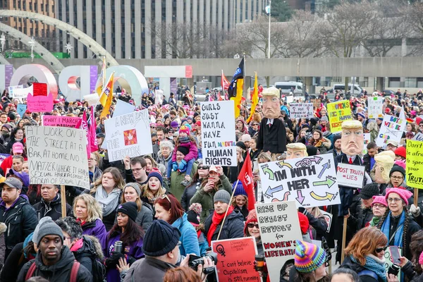 Toronto Ontario カナダ 2018年1月20日 女性の行進 私たちの未来を定義する — ストック写真