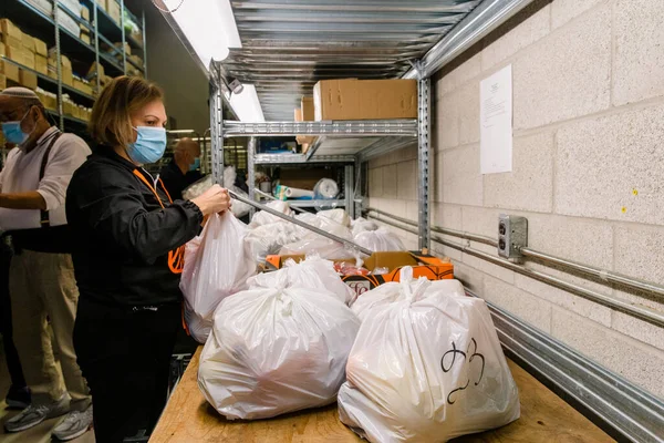 Toronto Ontario Canada Novembre 2020 Scatole Alimentari Della Banca Alimentare — Foto Stock