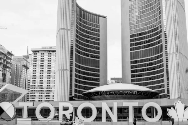 Toronto Ontario Canada March 2020 Nathan Phillip Square Usually Busy — Stock Photo, Image