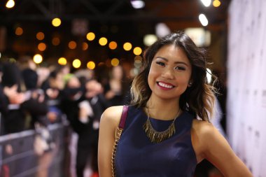 Toronto, Ontario, Kanada - 21 Ekim 2016: Buffer Festivali Kırmızı Halı. Tampon Festivali, YouTube ve Online içerik yaratıcılarının katıldığı bir festivaldir..