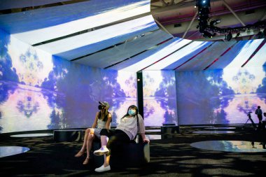 Beyond Monet exhibit at Metro Convention Centre. This remarkable experience allows audiences to embark on a poetic and engaging journey through the work of the leading figure of Impressionism, Claude Monet. 