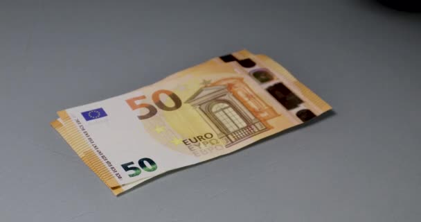 Comptage Manuel Des Billets Euros Espèces Billets Euros Billets Euros — Video