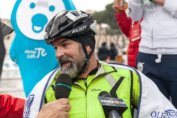 Fabrizio Caselli, the winner of the race handbike — Stock Photo, Image