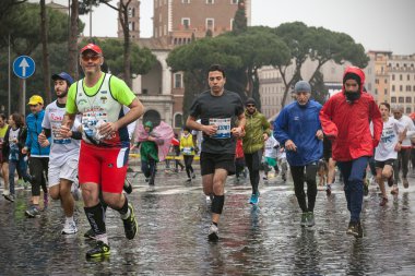 Roma maraton atletleri.
