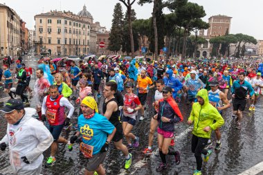 Roma maraton atletleri.