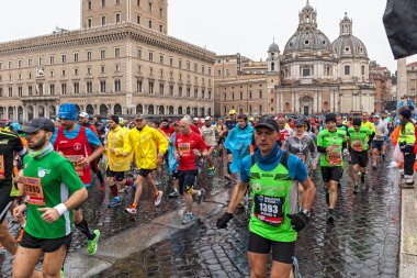 Roma maraton atletleri.