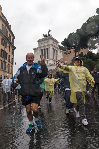 Participantes na pequena Maratona de Roma . — Fotografia de Stock