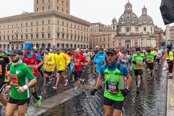 Atleten op de Marathon van Rome. — Stockfoto