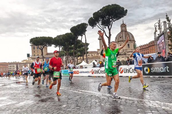 Athletes at the finish — Stock Photo, Image