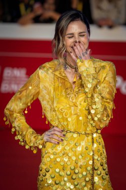 ROMA, İtalya - 15 Ekim: Ema Stokholma, 20. Roma Film Festivali sırasında Auditorium Parco Della Musica 'da Ed Halı' ya katıldı.