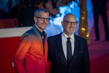ROME, ITALY - 15 EKİM: İlerici Sinema Jüri Üyesi Brian Selznick ve David Serlin, 20. Roma Film Festivali sırasında Auditorium Parco Della Musica 'da düzenlenen kırmızı halıya katıldılar.