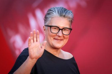 Roma, İtalya - 21 Ekim 2025: Kasia Adamık, 20. Roma Film Festivali sırasında Auditorium Parco della Musica 'da kırmızı halıya katıldı. 