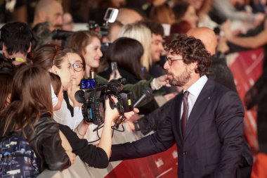Roma, İtalya - 21 Ekim 2025: Francesco Montanari, 20. Roma Film Festivali sırasında Oditoryum Parco della Musica 'da En İyi Film Ödülleri kırmızı halısına katıldı. 