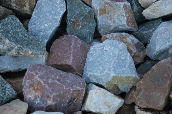 Naturalny Kamień Kolorowe Kamyki Rzece Hiszpanii — Zdjęcie stockowe